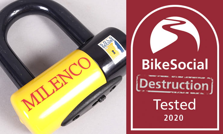 Full destruction test review of the Milenco Dundrod+ U-lock, which can be used to secure a chain or on its own as a disc lock. Is it worth the money?